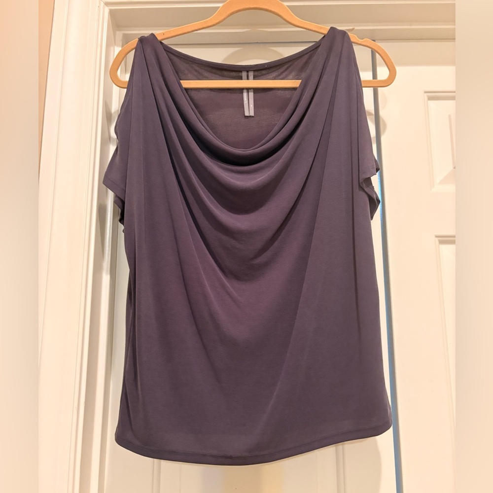 Anthropologie Draped Cowl Neck cold shoulder Blouse